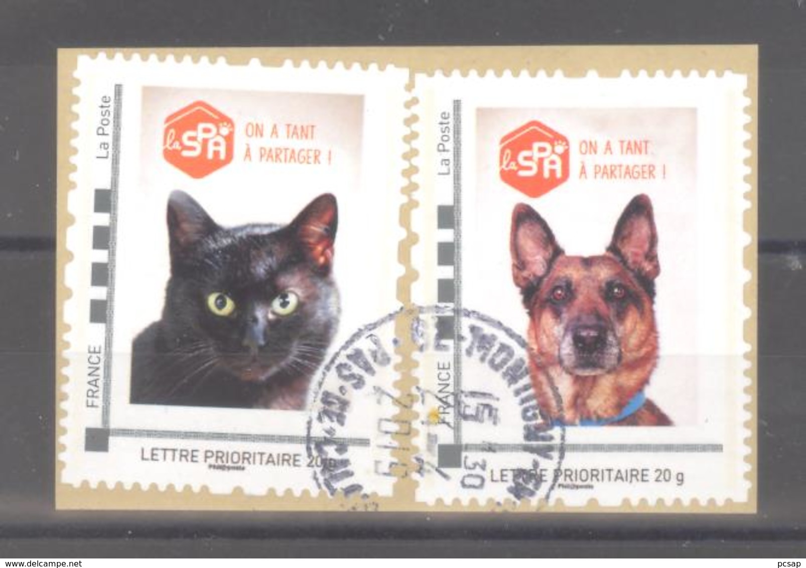 France Collectors Oblitérés (La SPA, On A Tant à Partager - Chat Et Chien) (Cachet Rond) - Collectors