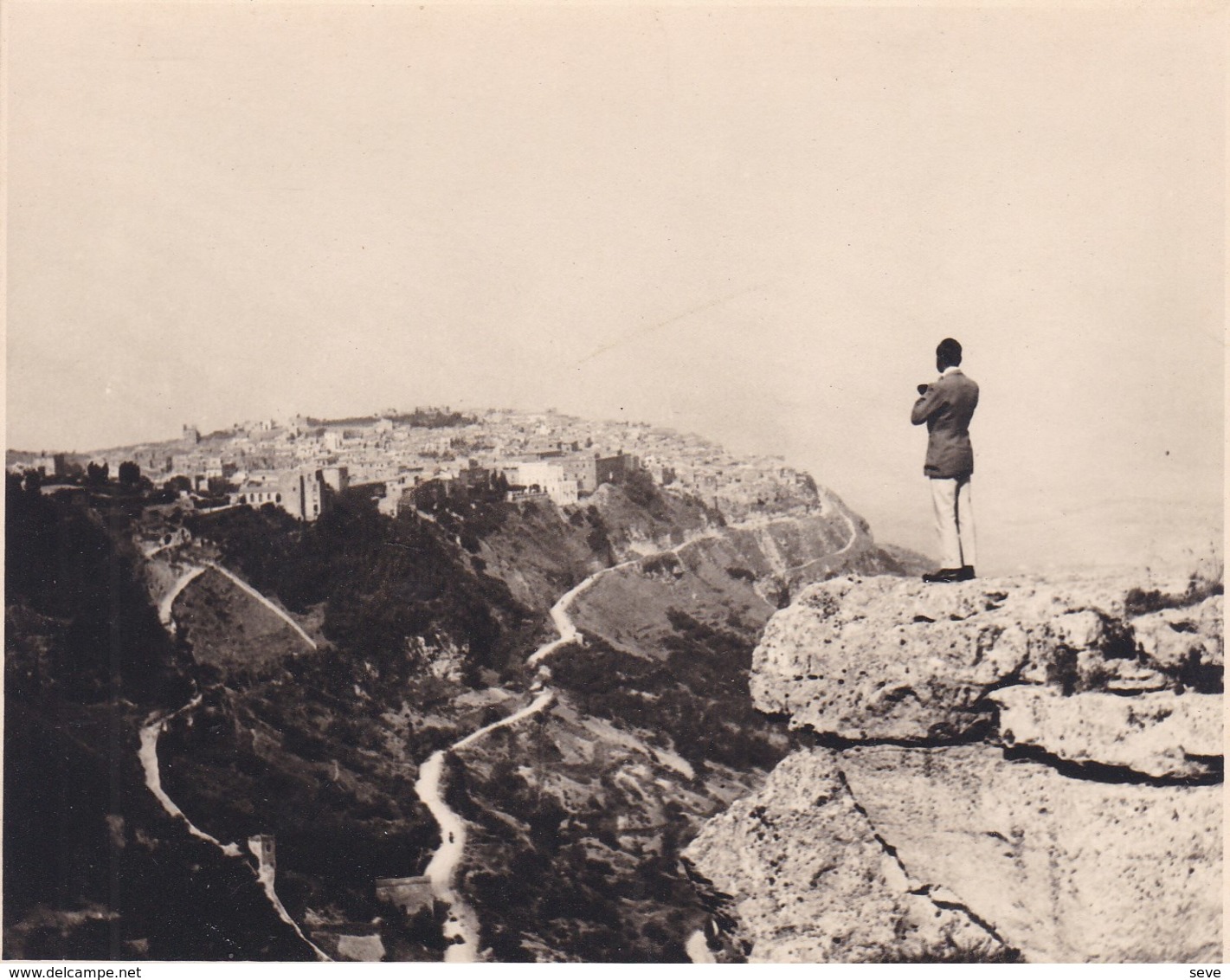 CASTROGIOVANNI Sicile 1926 Photo Amateur Format Environ 6,5 Cm Sur 5 Cm ITALIE - Lieux