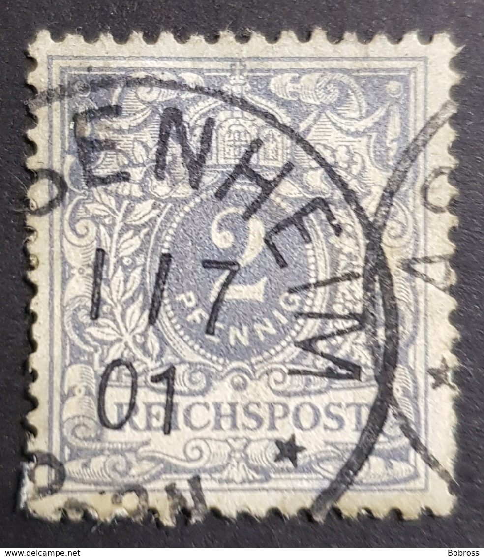 1889-1900 Definitive, Value Stamp, 2 Pfg., Deutsche Reichs Post, Germany, *,**, Or Used - Oblitérés