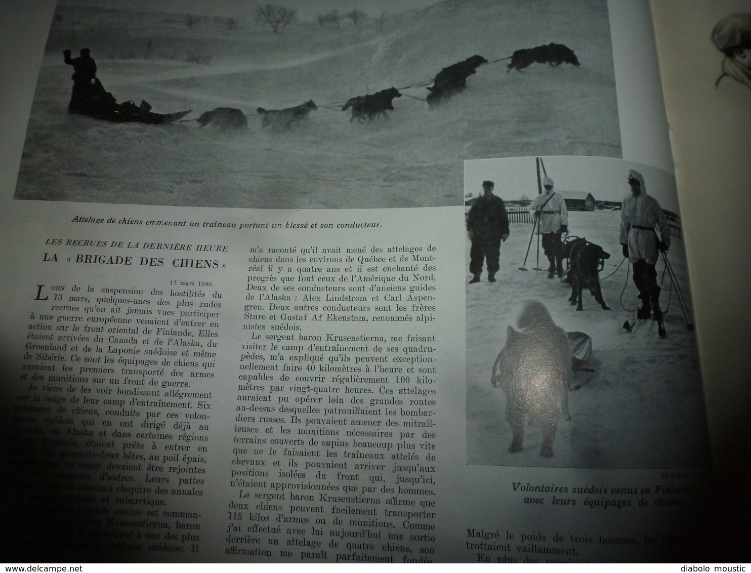 1940 L'ILLUSTRATION :Les Chiens-soldats De ( Finlande,Norvège,Canada,Suède,etc); La Royal-Air-Force; La Pologne;etc - L'Illustration