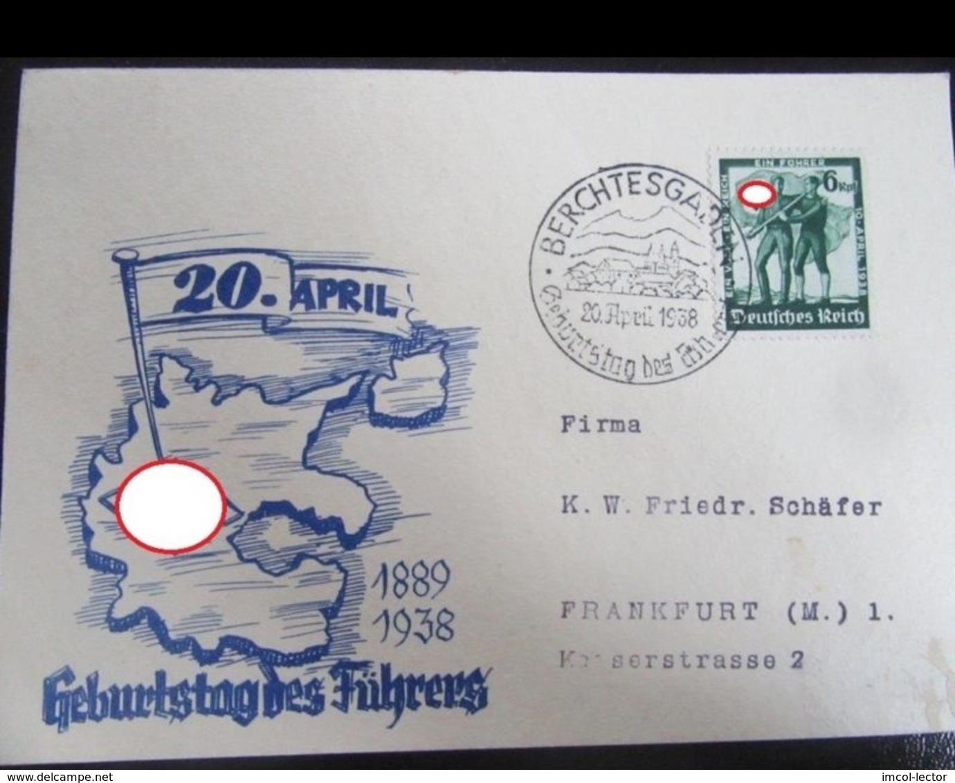 (art 3025) Geburtstag Des Fuhrers 1938 Karte + Sst - Covers & Documents