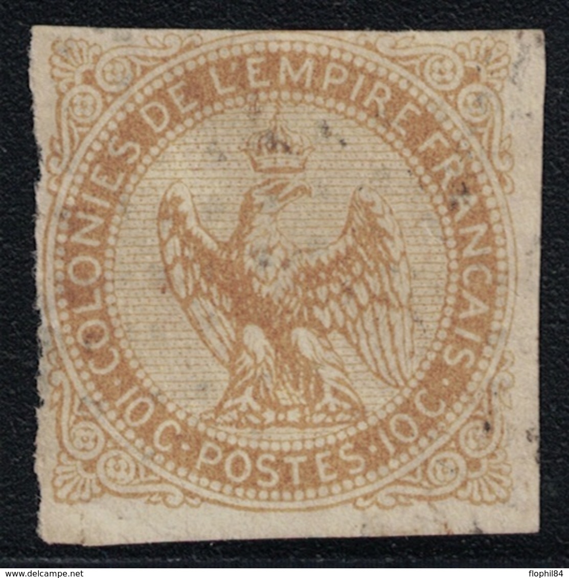 COLONIES GENERALE- AIGLE - N°3 10c BISTRE - OBLITERE. - Águila Imperial