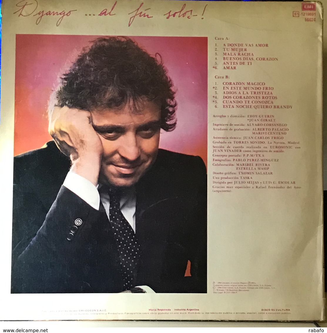 LP Argentino De Dyango Año 1984 - Other - Spanish Music