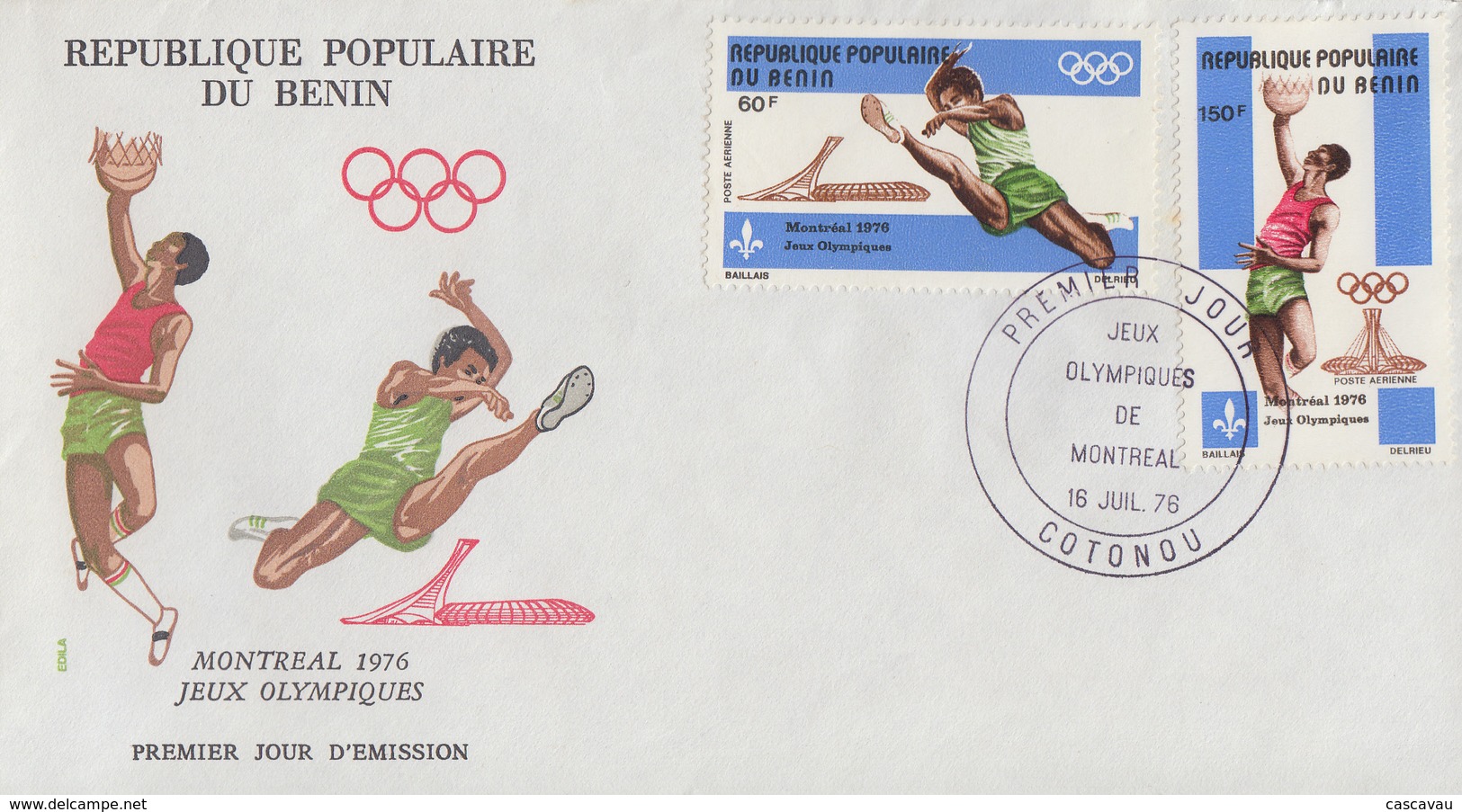 Enveloppe  FDC  1er  Jour   BENIN    Jeux  Olympiques   MONTREAL   1976 - Estate 1976: Montreal