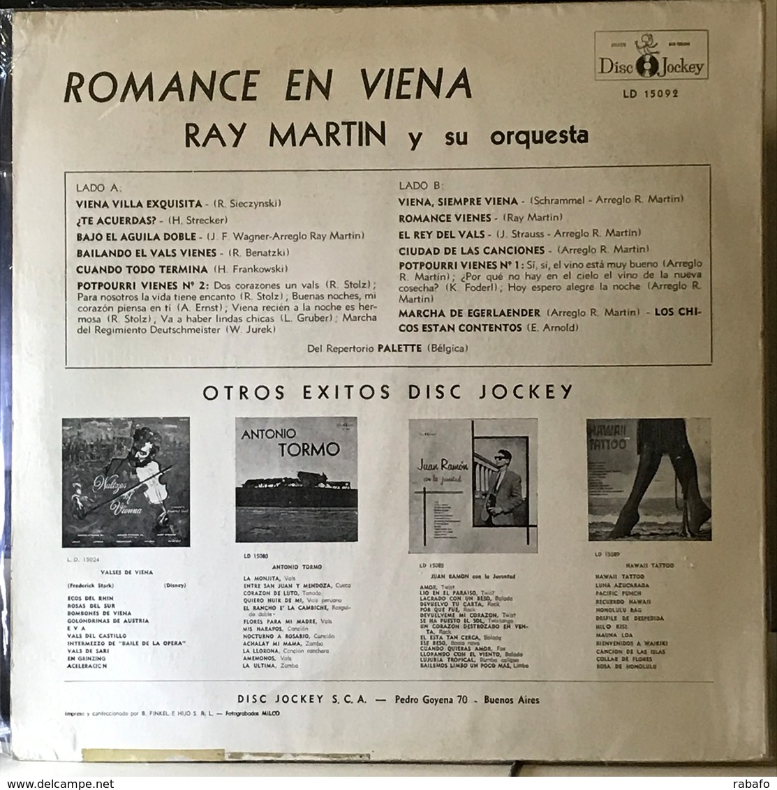 LP Argentino De Ray Martin Y Su Orquesta Año 1961 - Instrumentaal