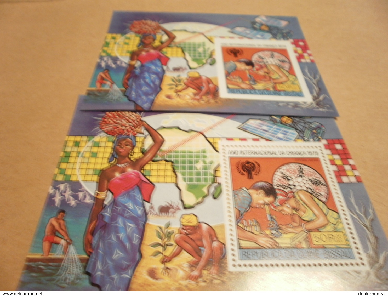 Perf And Imperf Miniature Sheets Jules Verne Year Of The Child 1979 - Guinea-Bissau