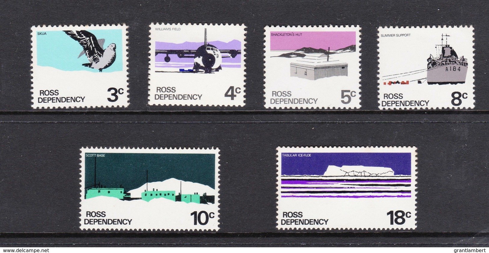 Ross Dependency NZ 1972 Scenic Definitives Set Of 6 MNH - Unused Stamps