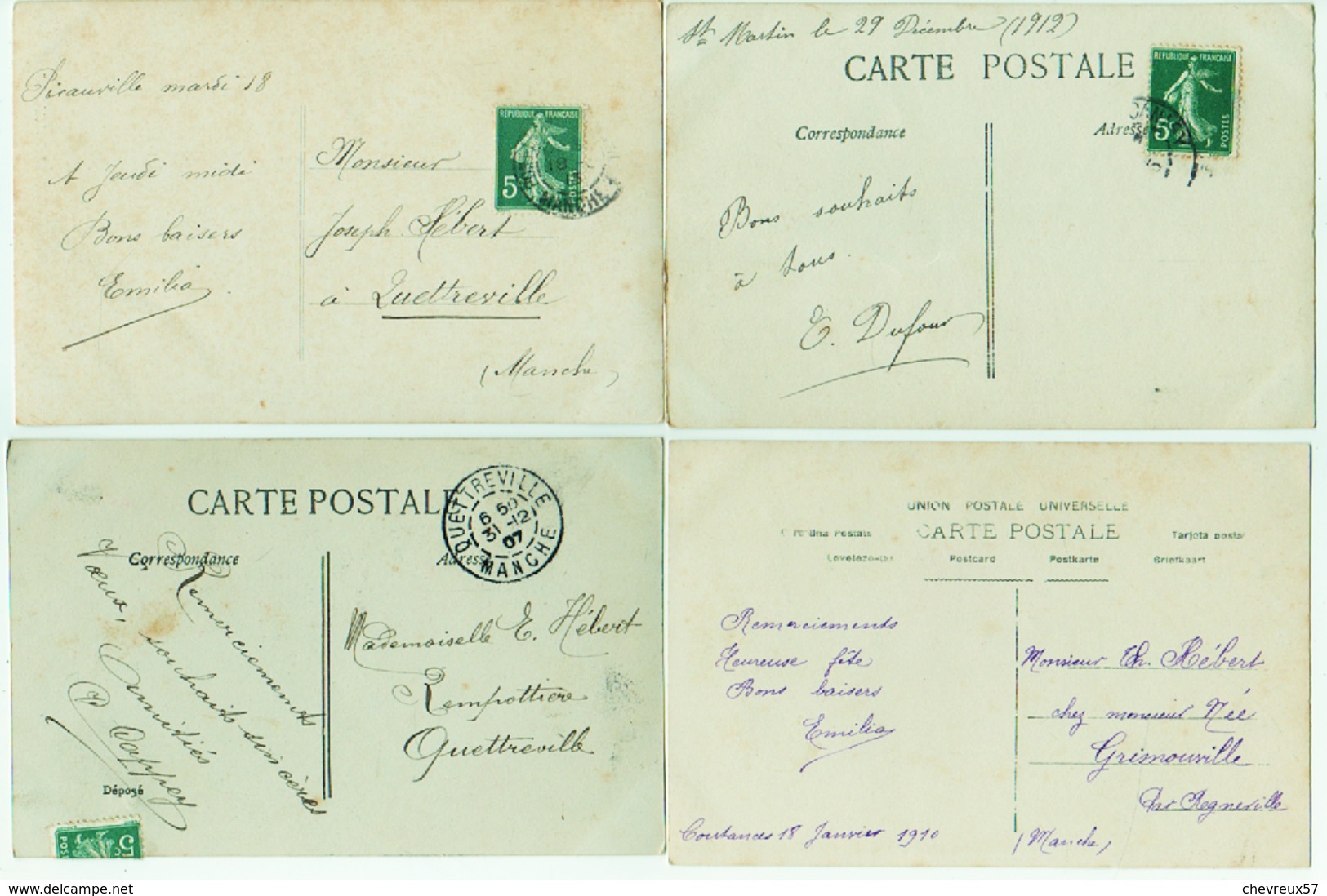 VILLES ET VILLAGES DE FRANCE - LOT 35 - 70 cartes anciennes Divers France