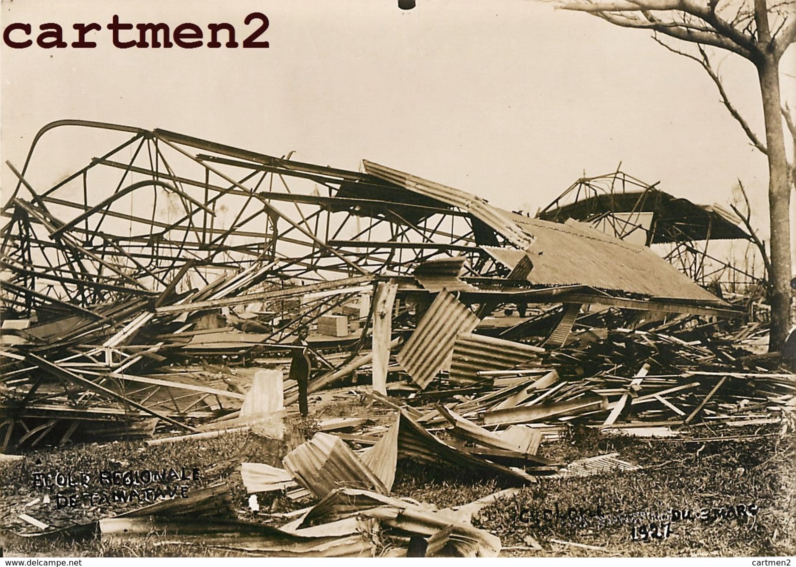 MADAGASCAR PHOTOGRAPHIE ANCIENNE TAMATAVE 1927 PASSAGE DU CYCLONE AFRIQUE CATASTROPHE - Madagascar