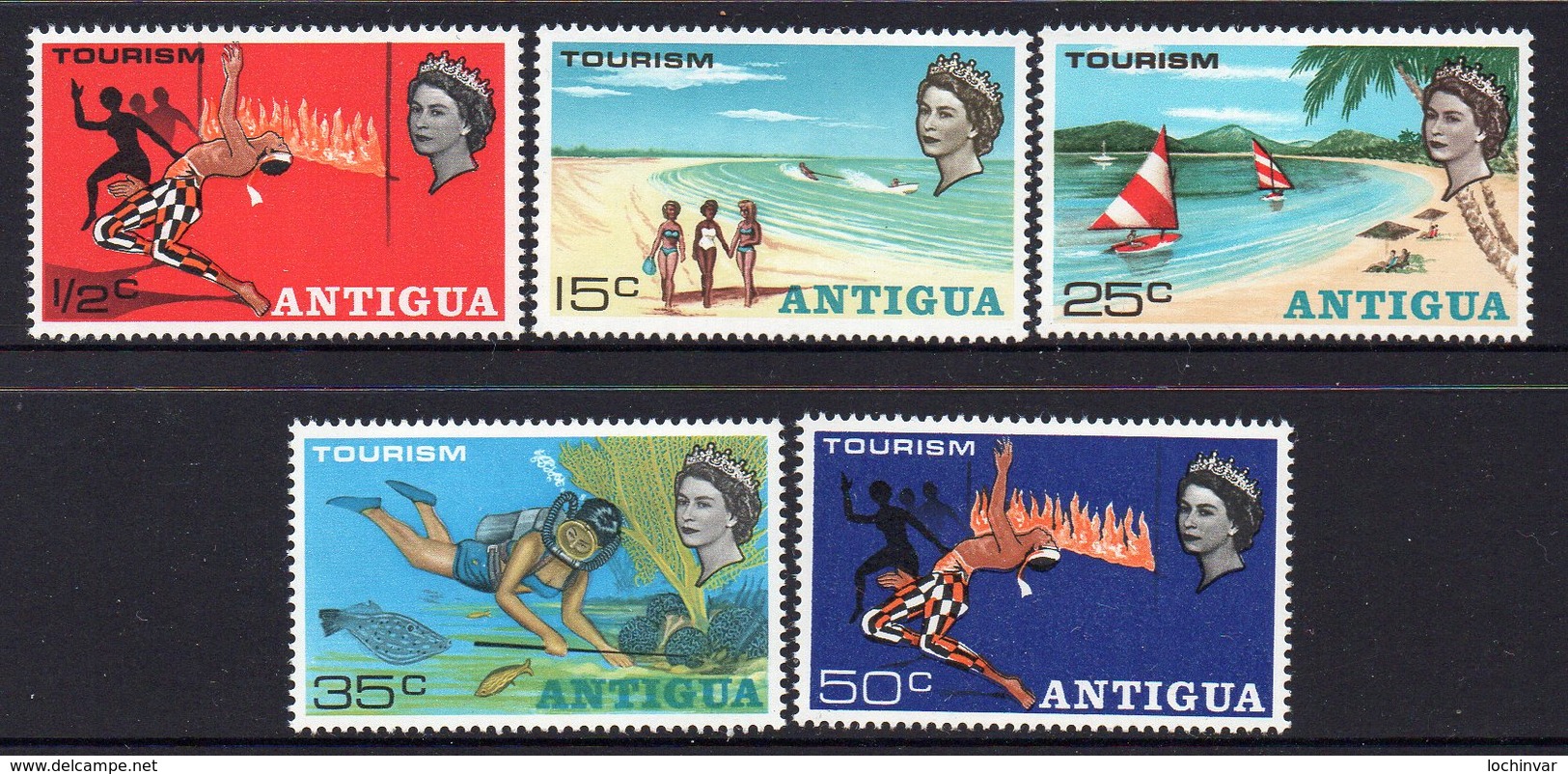ANTIGUA, 1968 TOURISM 5 MNH - Antigua And Barbuda (1981-...)
