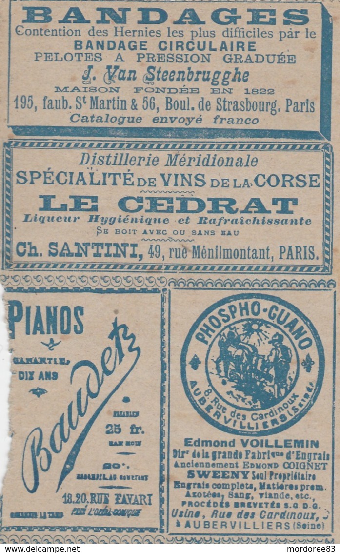 ENTIER SAGE 15C + COMPLEMENT 5CX2 CARTE LETTRE PUBLICITAIRE VENDUE 5 CENTIMES 36e EDITION PARIS 1889 P/LA BELGIQUE - Cartes-lettres