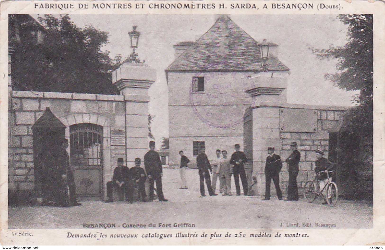 25 -- Doubs -- Besançon -- Caserne Du Fort-Griffon -- Pub Montres Et Chronomètres H.Sarda - Besancon