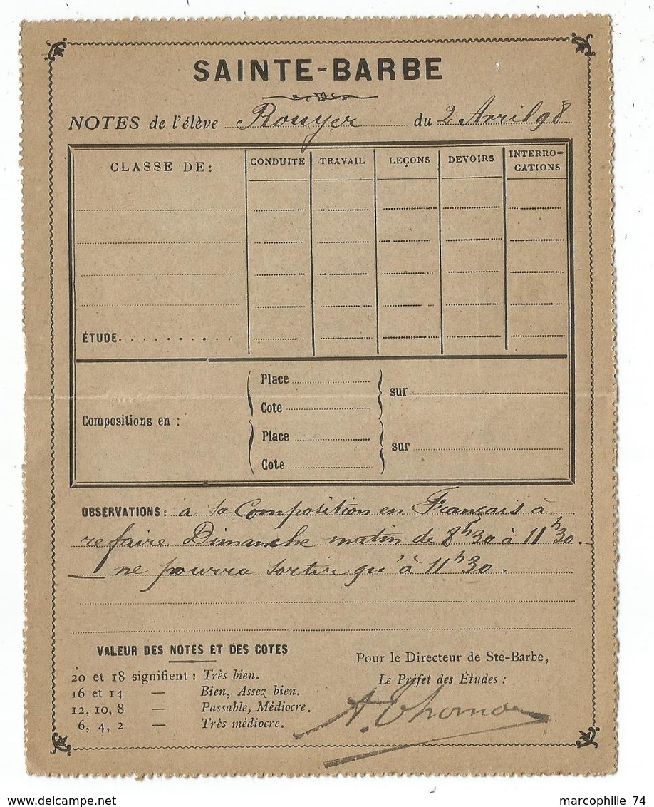 ENTIER 15C SAGE CARTE LETTRE REPIQUAGE SAINTE BARBE PARIS 1898 - Cartes-lettres