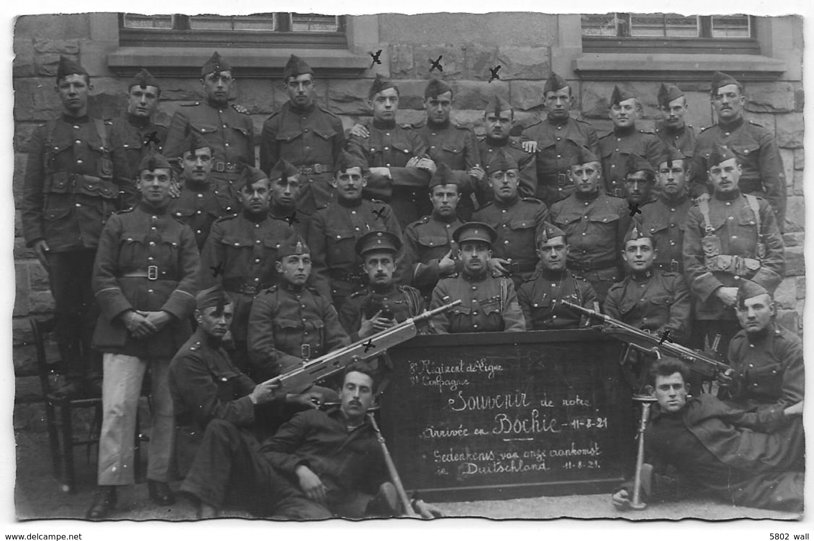 ARMEE BELGE : 8e De Ligne 3e Cie : Arrivée En "Bochie" Le 21/08/1921 - Regimenten