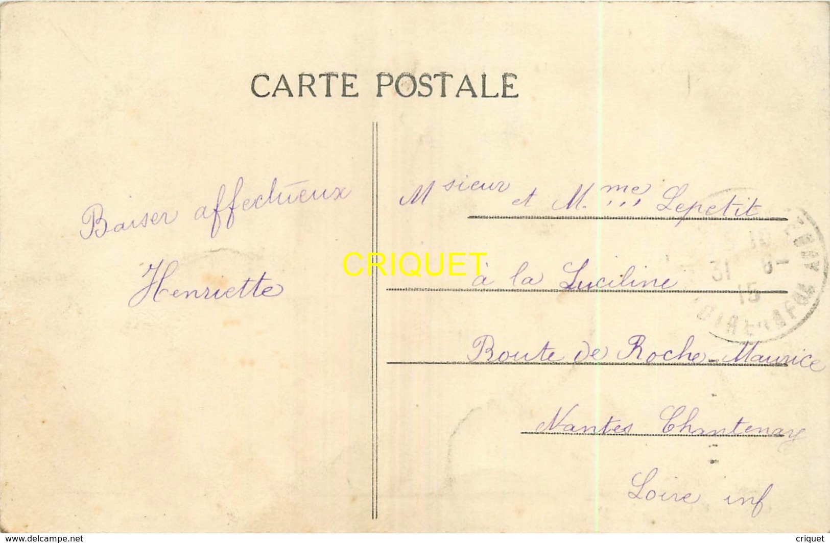 44 Bouaye, La Place Et Route De Nantes, Affranchie 1915, Cliché Pas Courant - Bouaye