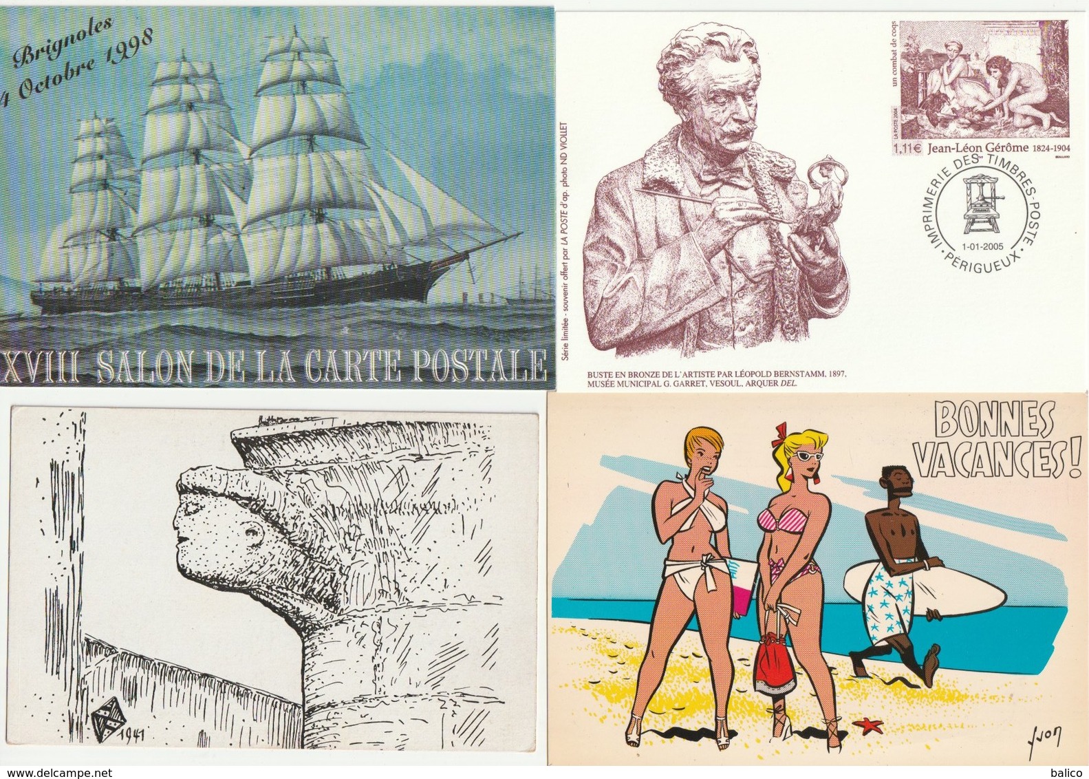 Lot de 52 cartes postales Semi-Modernes et Anciennes,  diverses,    réf, 168