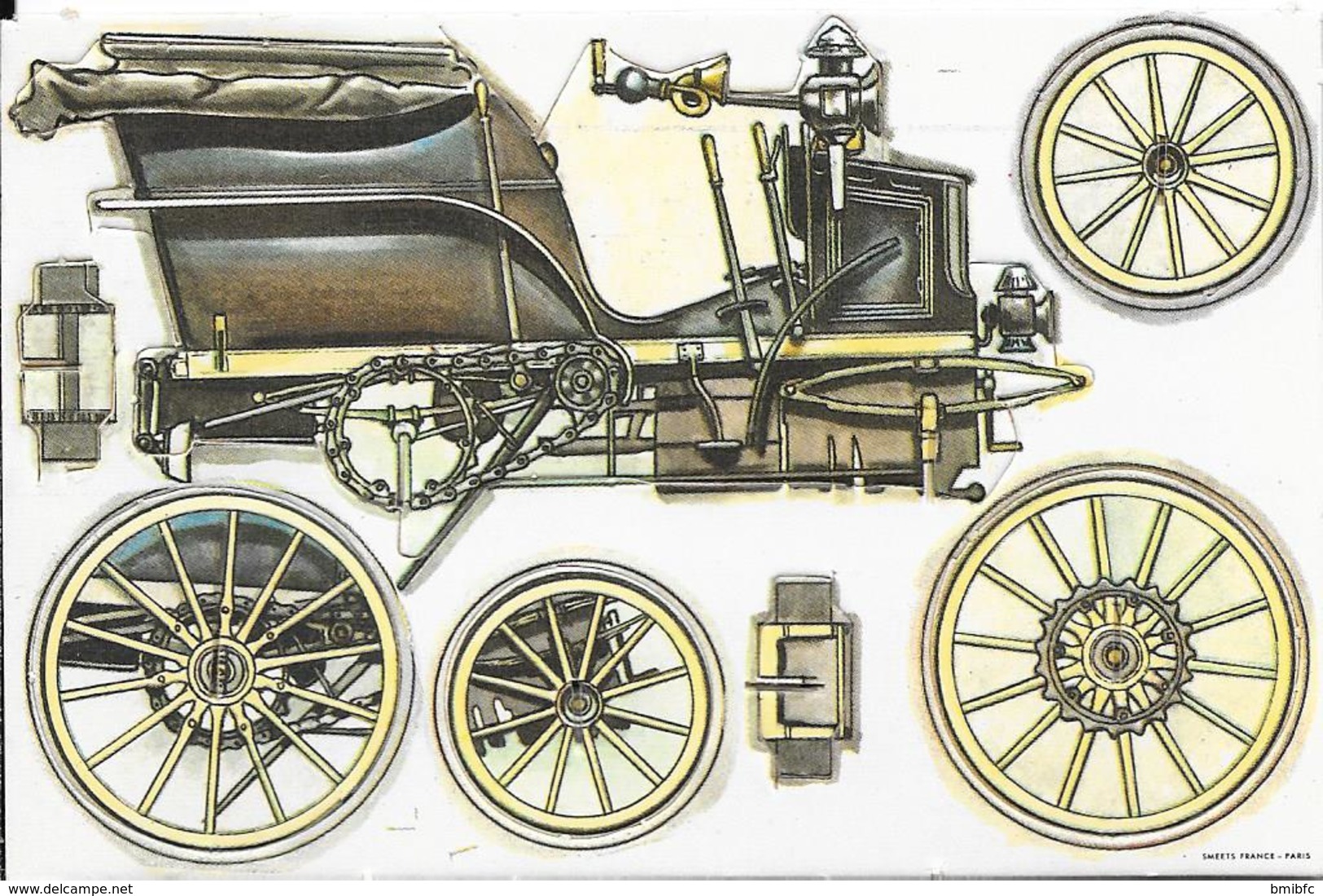 Découpis Biscottes St Luc  - Thème Voiture Ancienne : Panhard -Levassor France (1895) - Other & Unclassified