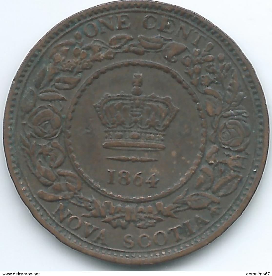 Nova Scotia - Victoria - 1864 - 1 Cent - KM8 - Canada