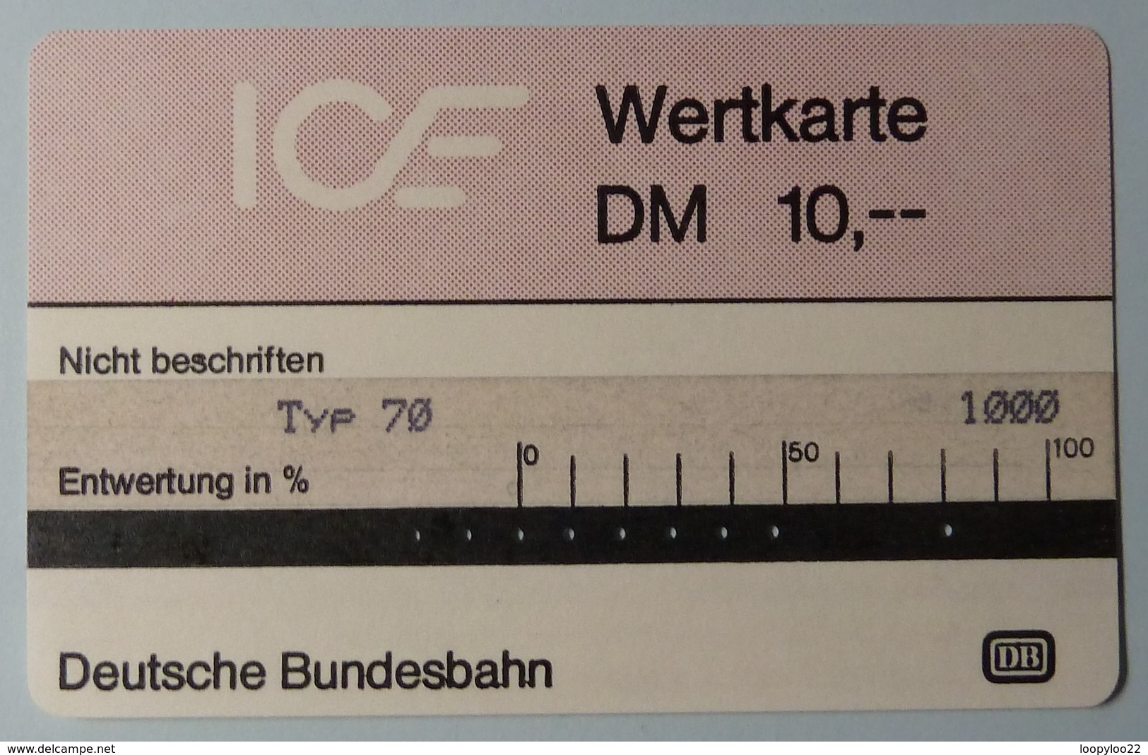 GERMANY - Test - ICE 2b - Typ 70 - 10DM - 1st Issue - VF Used - T-Series : Tests