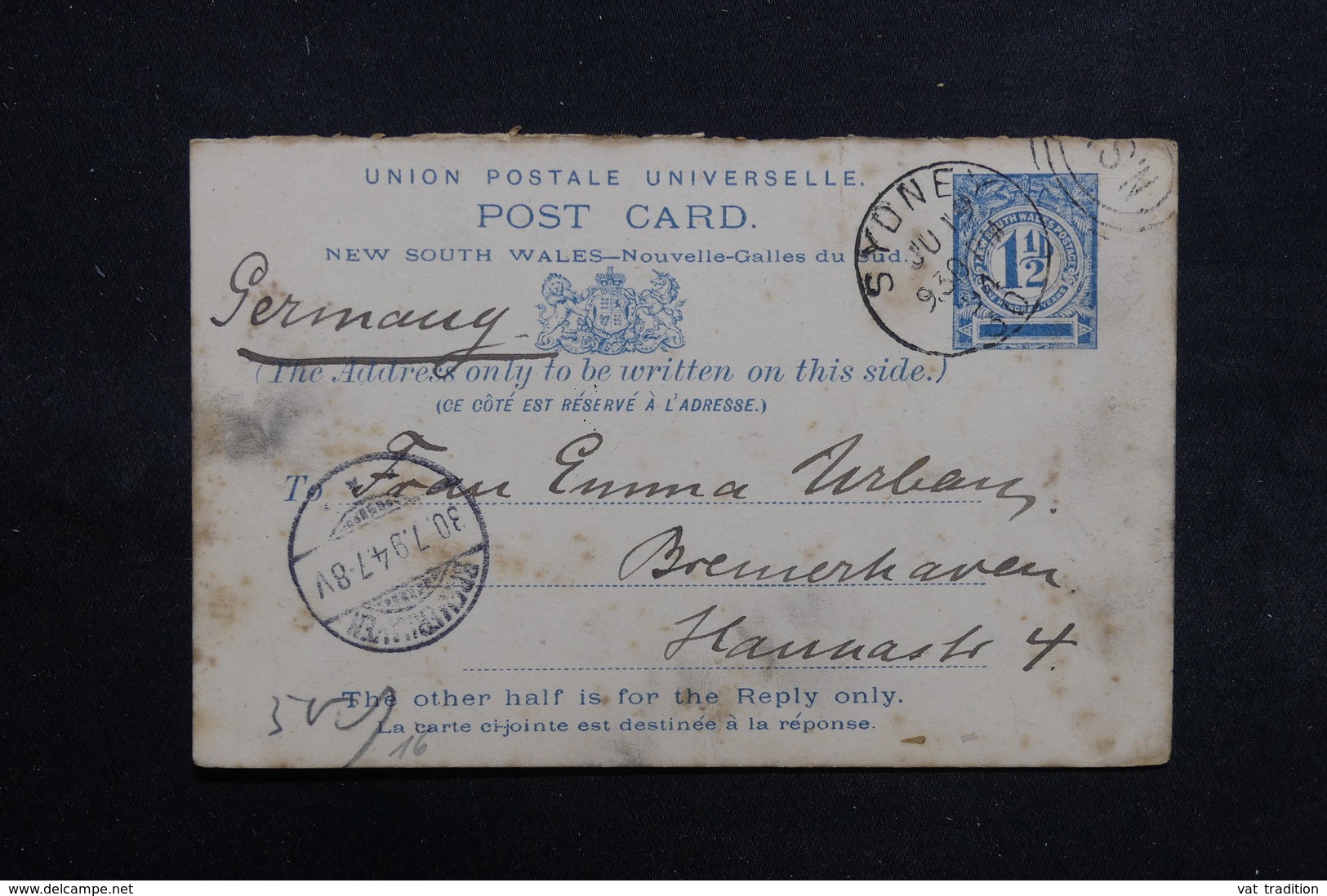 AUSTRALIE  - Entier Postal De Sydney Pour L' Allemagne En 1894 -  L 31646 - Lettres & Documents