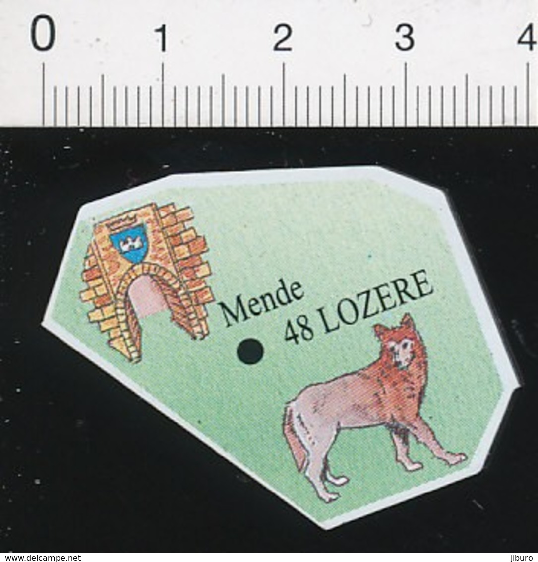 Magnet Le Gaulois Carte Géographique Département Lozère Loup Bête Du Gévaudan ??  01-mag2 - Magnets