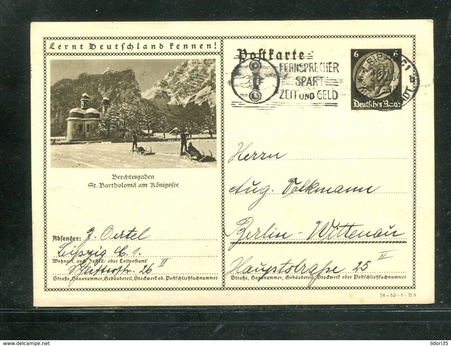 Deutsches Reich / 1934 / Bildpostkarte > BERCHTESGADEN O (17371) - Sonstige & Ohne Zuordnung