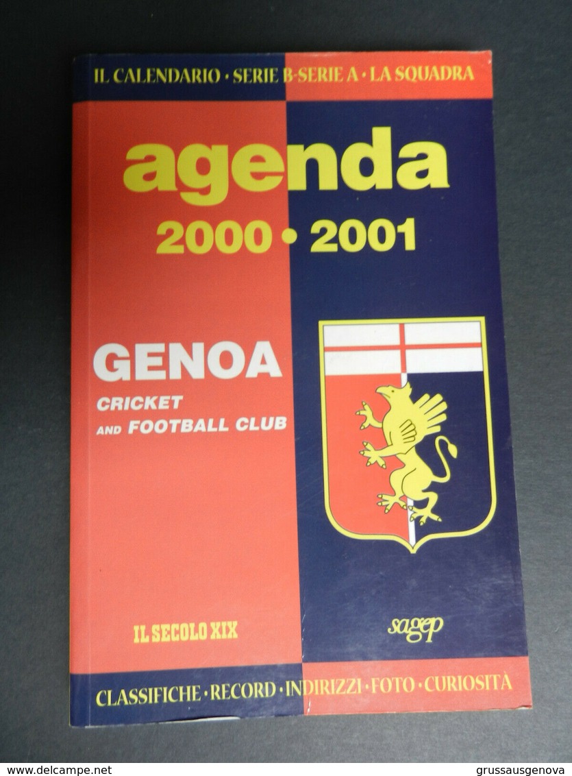 8) GENOA AGENDA 2000 2001 MOLTE FOTO E CURIOSITA' NUOVO PERFETTO FORMATO 14 X 21 - Altri & Non Classificati