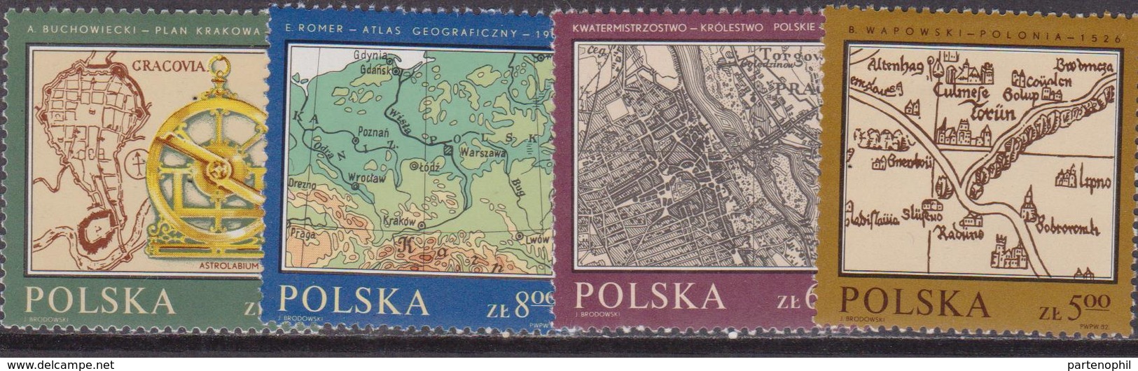 Polonia - 1982 Map MNH - Nuovi