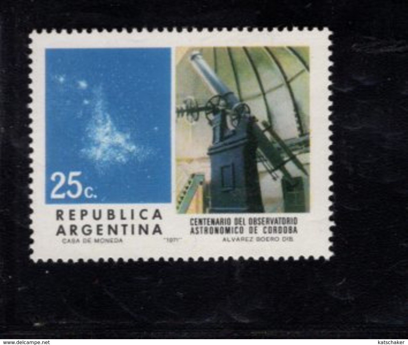 782320982 1971 SCOTT 989 POSTFRIS  MINT NEVER HINGED EINWANDFREI  (XX) - OBSERVATORY AND NEBULA OF MAGELLAN - Neufs