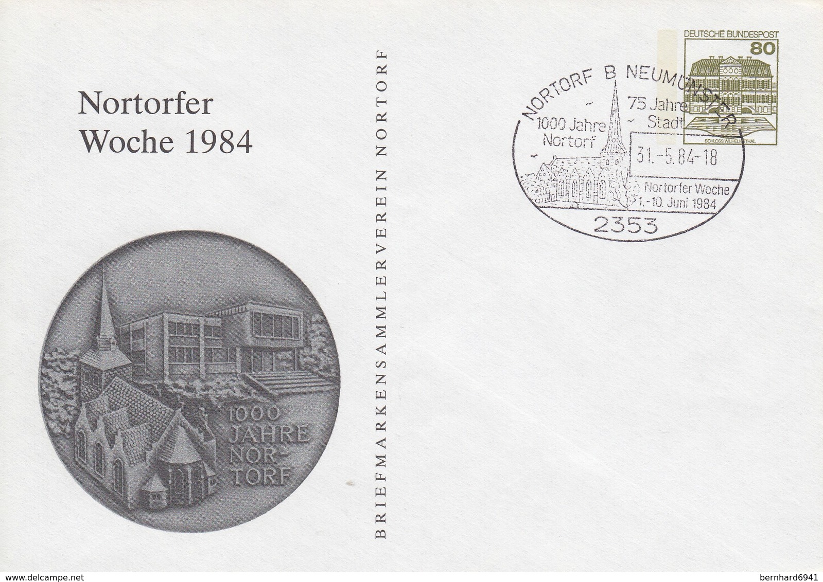 PU 117/162a Nortorfer Wochen 1984 - Briefmarkensammlerverein Nortorf B Neumünster - Privatumschläge - Gebraucht