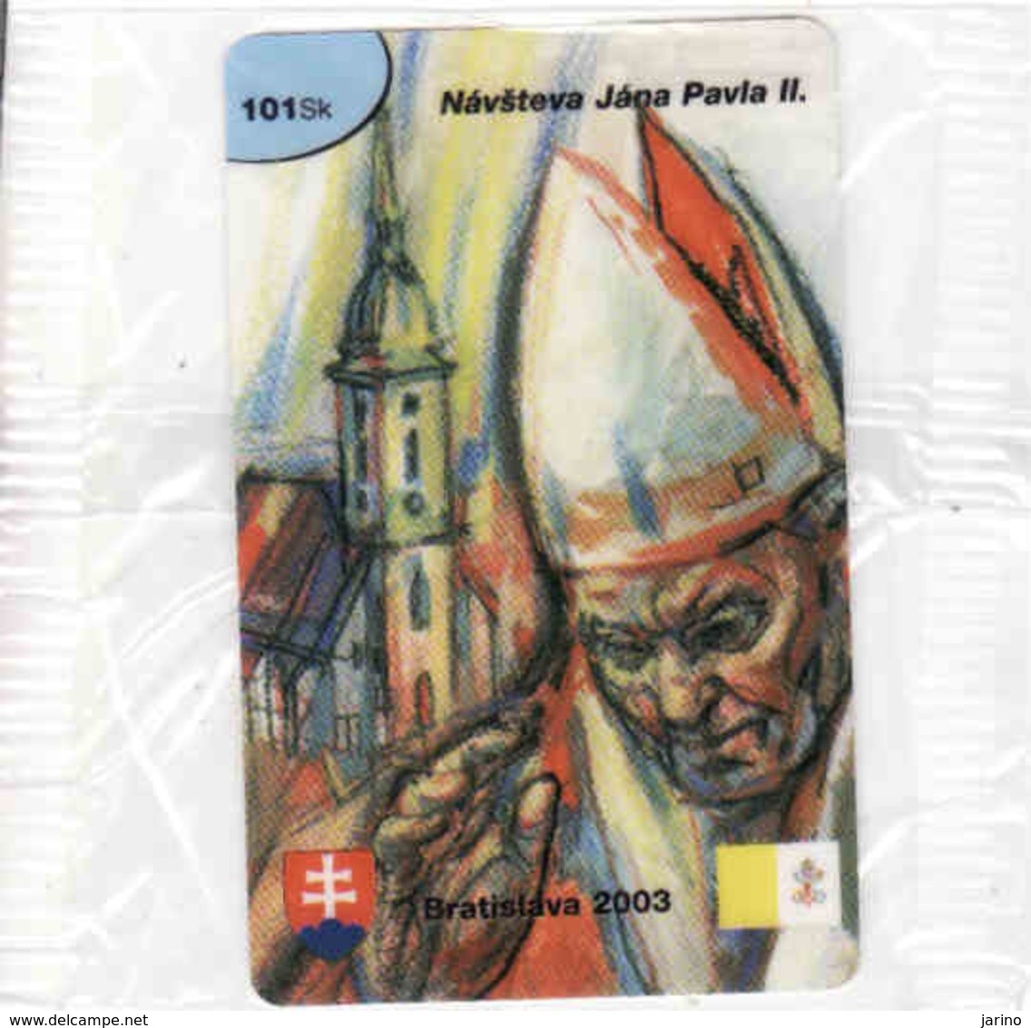 Pope John Paul II, Slovaquie Private Prepaid Card In Blister, Tirage 1250 Pieces Only - Slovaquie