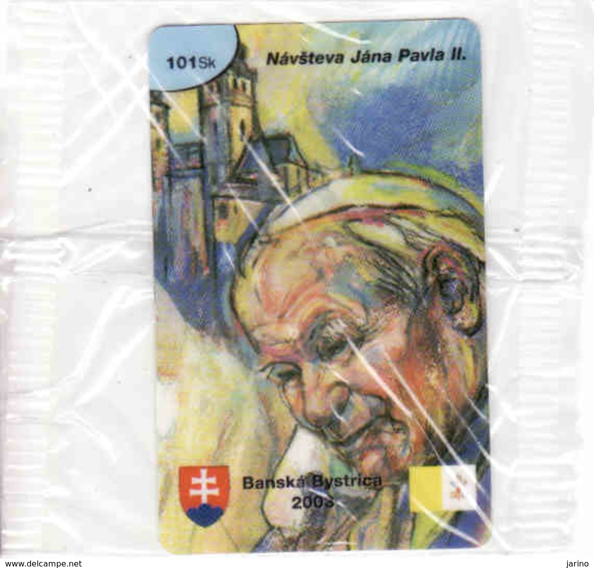 Pope John Paul II, Slovaquie Private Prepaid Card In Blister, Tirage 1250 Pieces Only - Slovaquie