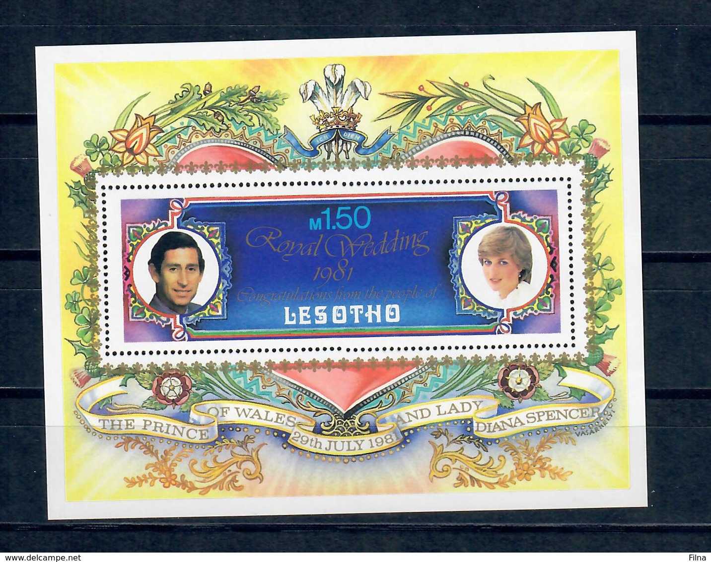 LESOTHO 1981 - MATRIMONIO CARLO E DIANA - ROYAL WEDDING - FGL - MNH ** - Lesotho (1966-...)