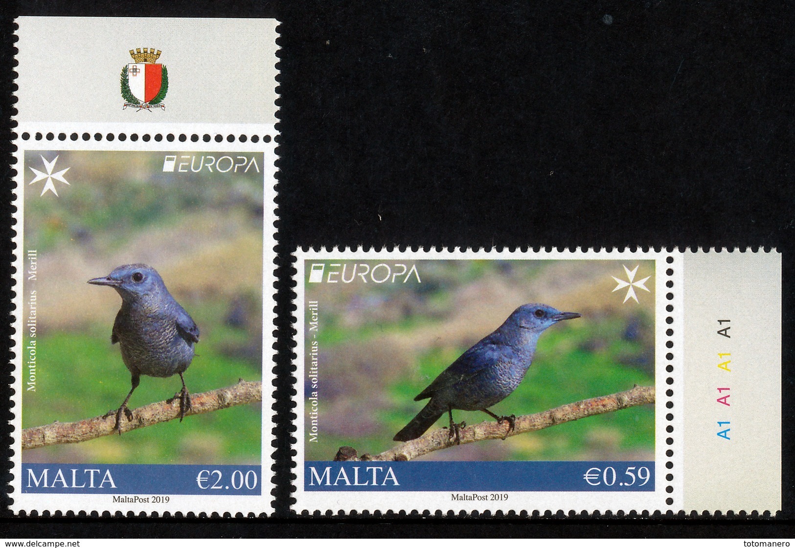 MALTA EUROPA 2019 "National Birds" Set Of 2v** - 2019