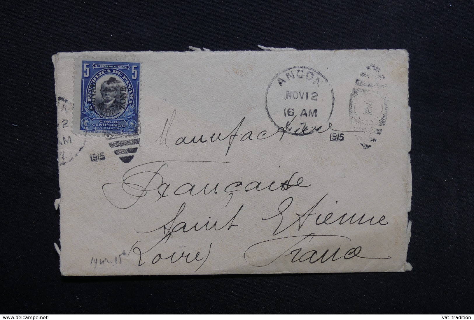 PANAMA - Enveloppe De Ancon Pour La France En 1915 -  L 31699 - Panama