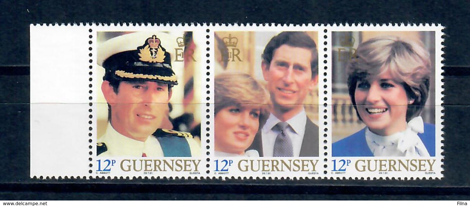 GUERSNEY 1981 - MATRIMONIO CARLO E DIANA - ROYAL WEDDING  - MNH ** - Guernesey