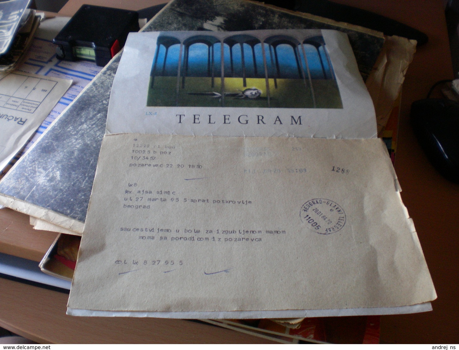 Telegram  Pozarevac To Beograd - Lettres & Documents