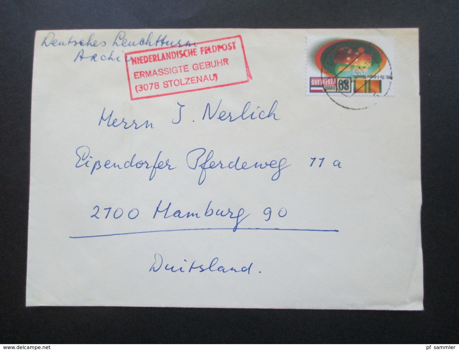 Niederlande 1991 Roter R3 Niederländische Feldpost Ermässigte Gebühr 3078 Stolzenau. Veldpost 1991 - Brieven En Documenten