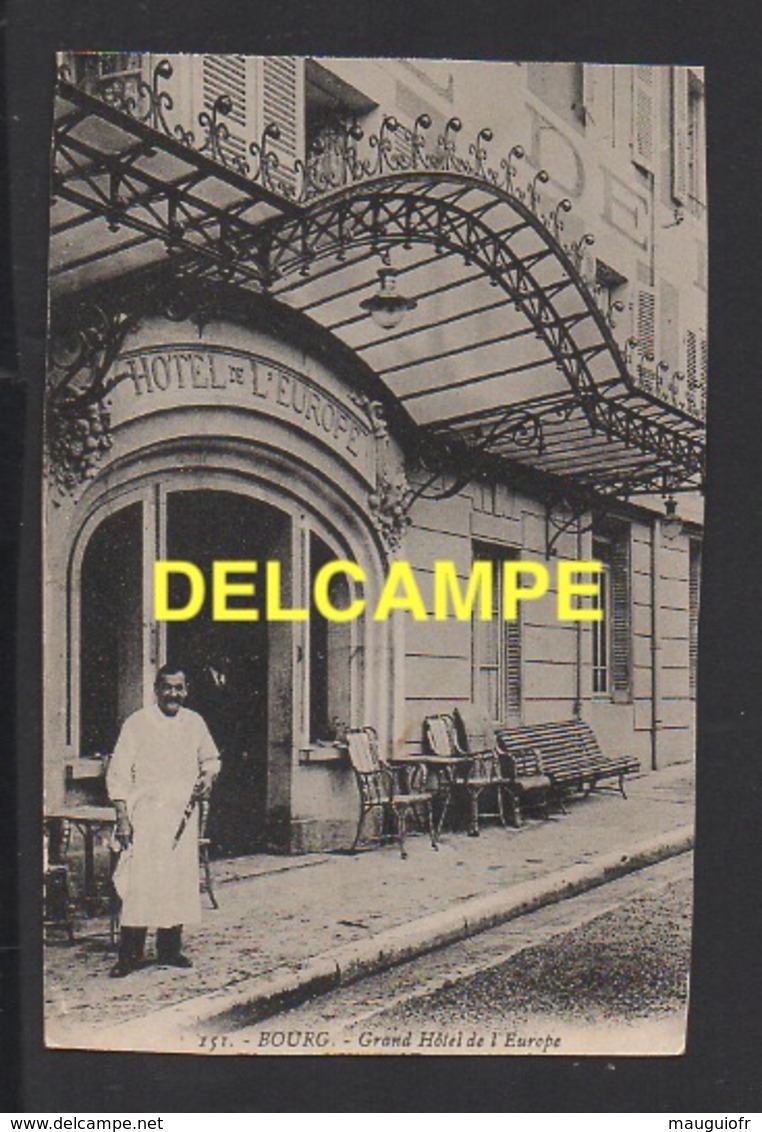 DF / 01 AIN / BOURG-EN-BRESSE / GRAND HÔTEL DE L' EUROPE / ANIMÉE / 1946 - Andere & Zonder Classificatie