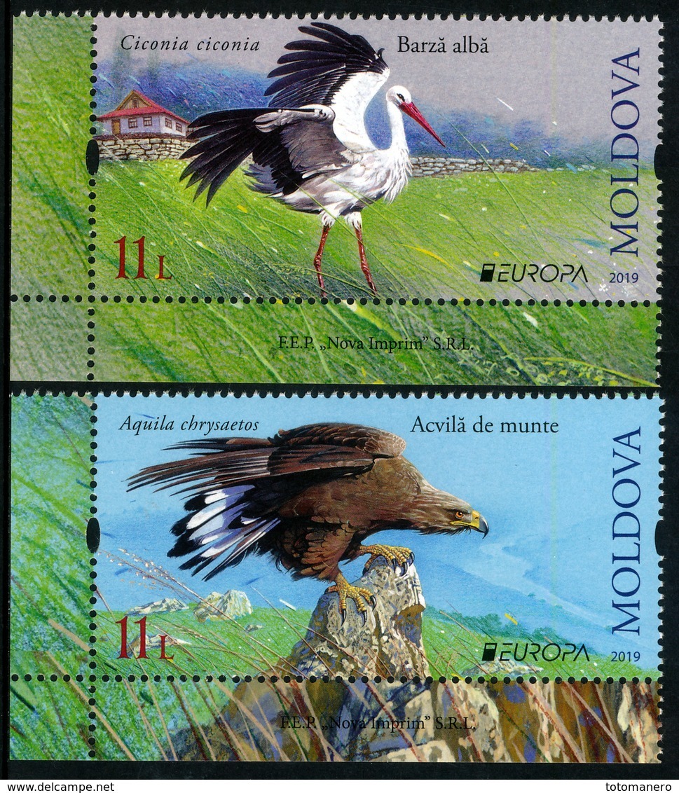 MOLDOVA/Moldawien EUROPA 2019 "National Birds" Set Of 2v** - 2019