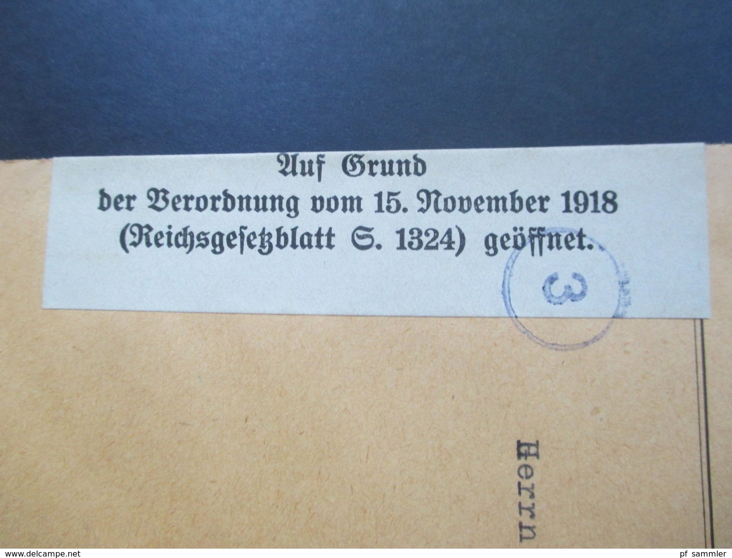 Niederlande 1920 Nationale Bankvereeniging Kantoor Apeldoorn Auf Grund Der Verordnung Vom 15. November 1918 Geöffnet - Lettres & Documents