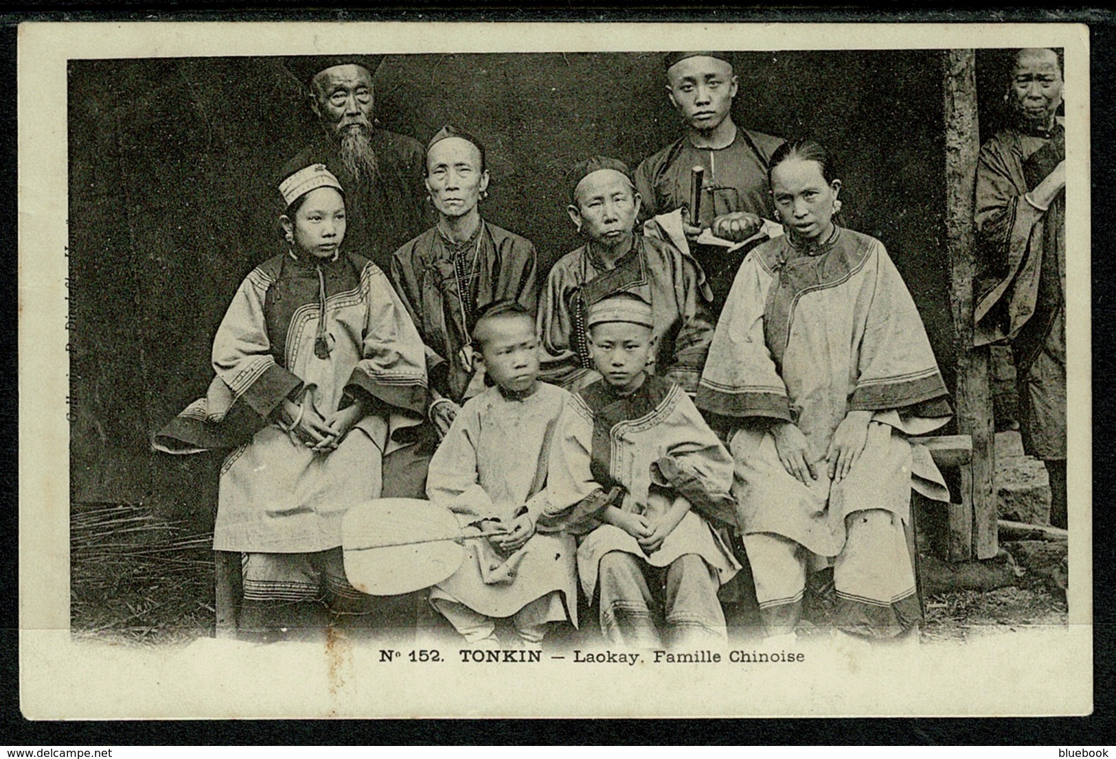 Ref 1302 - Early Ethnic Postcard - China Lackey Family Tonkin - Vietnam - Viêt-Nam