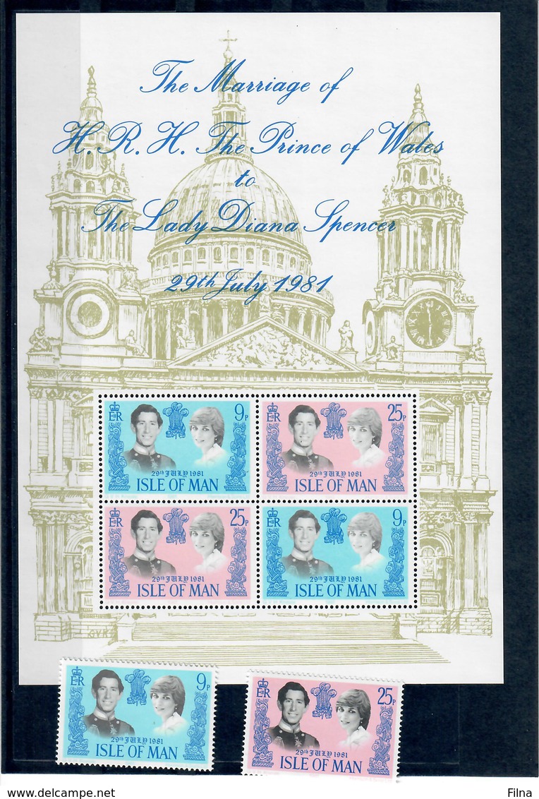 ISOLA DI MAN 1981  - MATRIMONIO CARLO E DIANA - ROYAL WEDDING - MNH ** - Isola Di Man