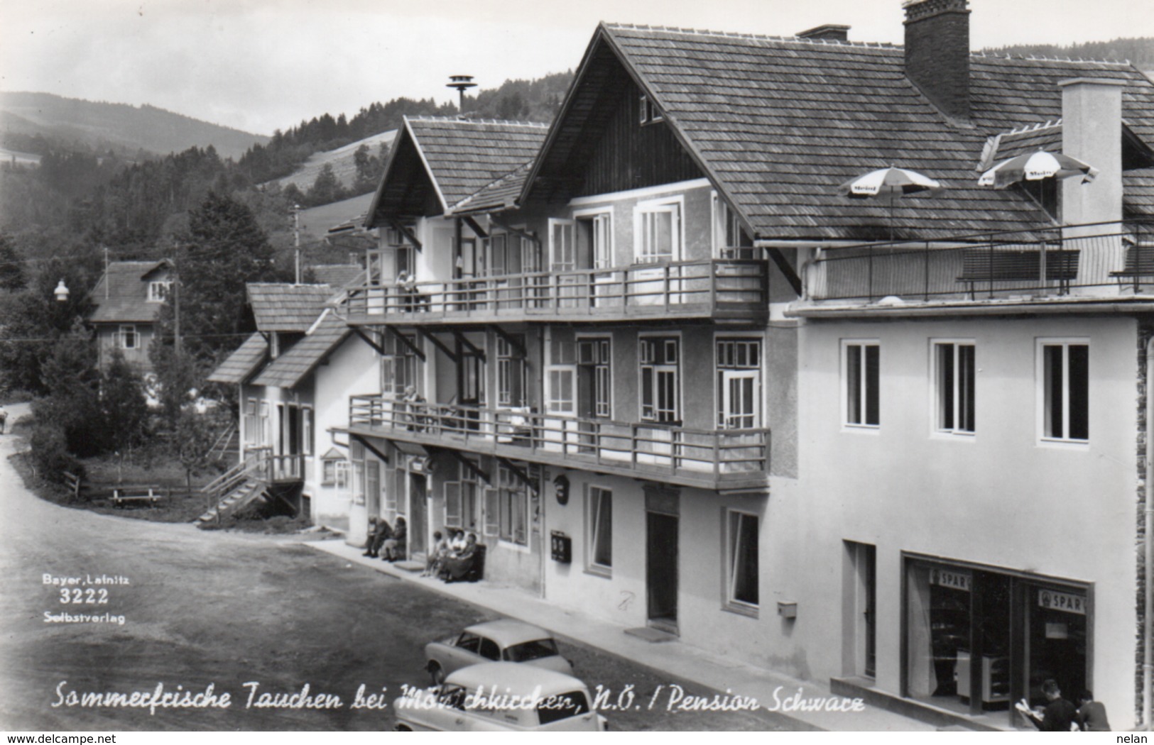 Sommerfrische Tauchen Mönichkirchen-PENSION SCHWARZ-REAL PHOTO -VIAGGIATA 1960 - Neunkirchen