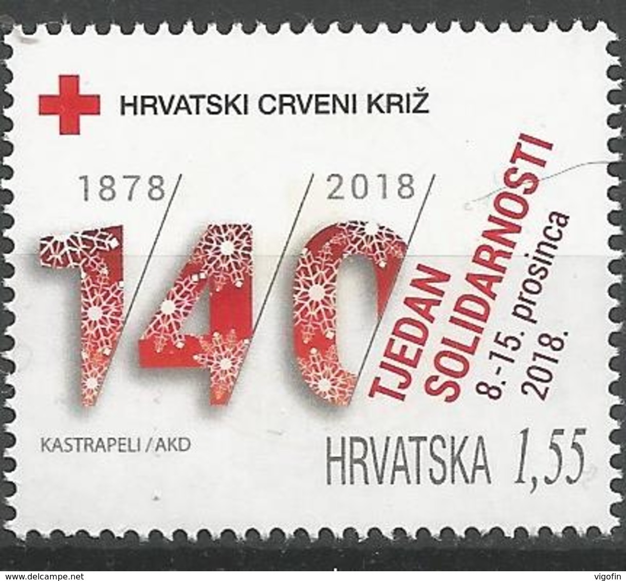 HR 2018-ZZ03 RED CROSS SOLIDARNOST, HRVATSKA CROATIA, 1 X 1v, MNH - Croazia