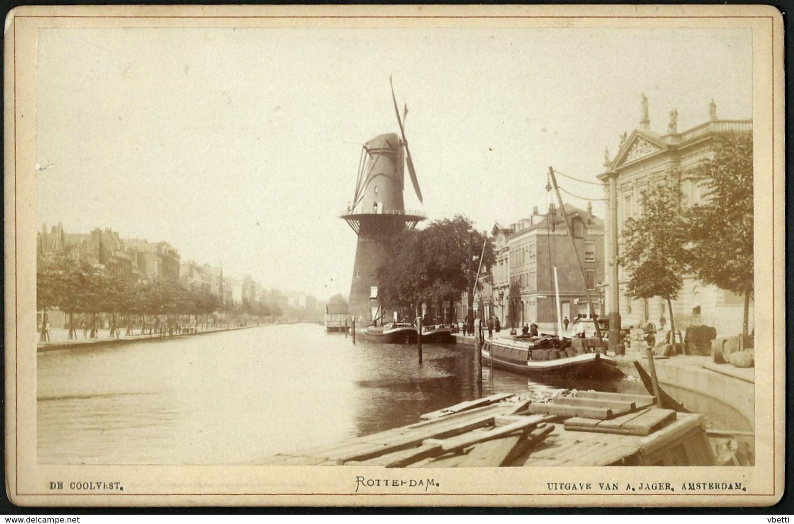 Nederland / Netherlands: Rotterdam, De Coolvest (Kabinetfoto) Cca1880 - Plaatsen