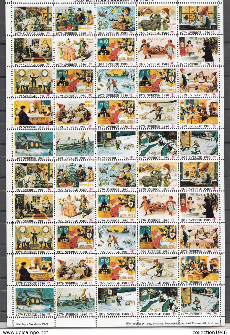 Sweden 1976-1986,10  Full Sheets,jul,christmas,kerstmis,weihnachten,noël,navidad,natale,READ,,MNH/Postfris(C408) - Kerstmis