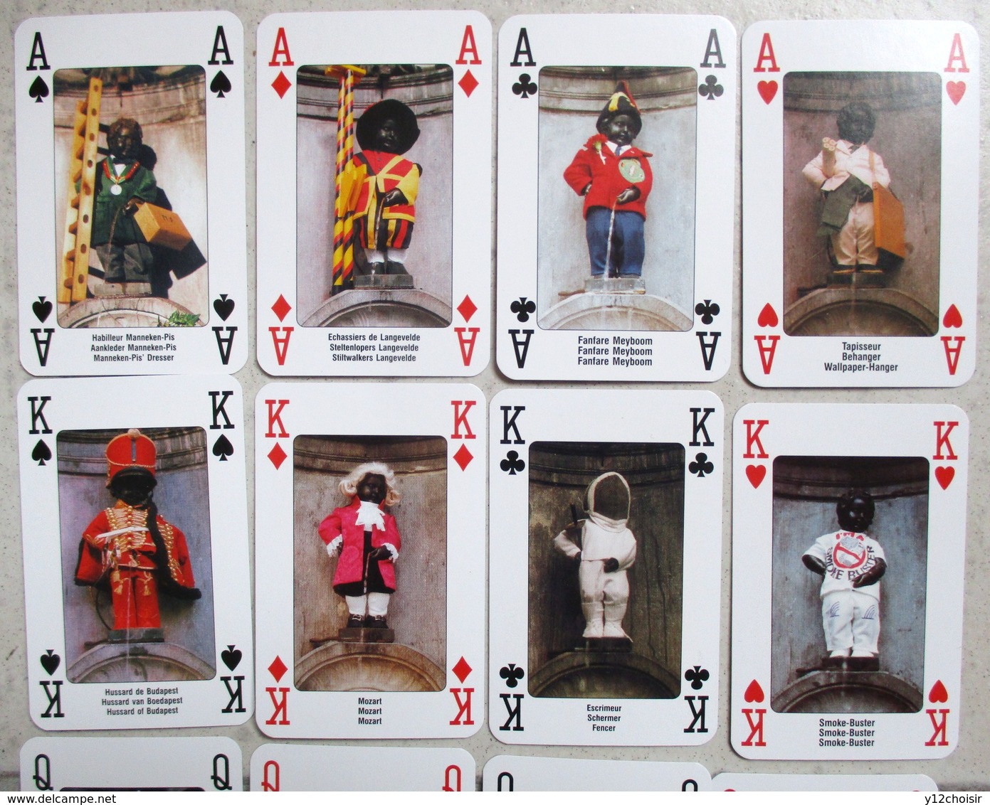 JEU COMPLET DE 54 CARTES A JOUER MANNEKEN PIS 54 DIFFERENTS COSTUMES SOUVENIR DE BRUXELLES BELGIQUE - Other & Unclassified