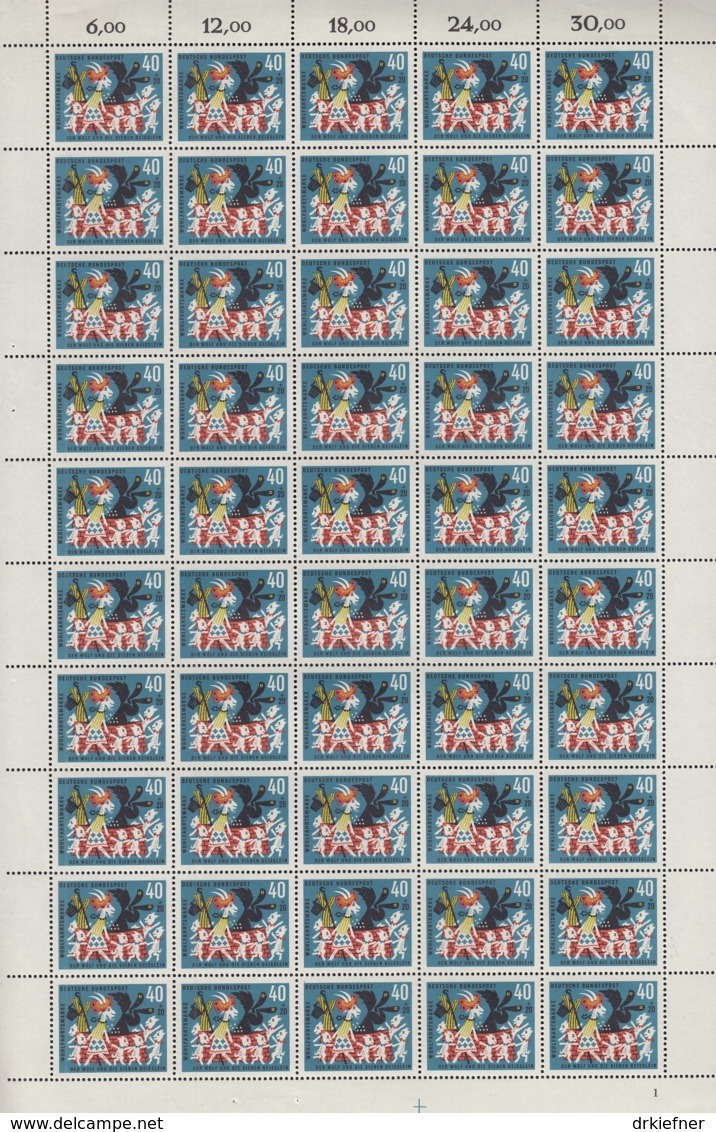 BRD 408-411, 4 Bogen (5x10), Postfrisch **, Formnummer 1-1-2-1, Plattenfehler Und Abarten, Wohlfahrt: Märchen 1963 - Sonstige & Ohne Zuordnung