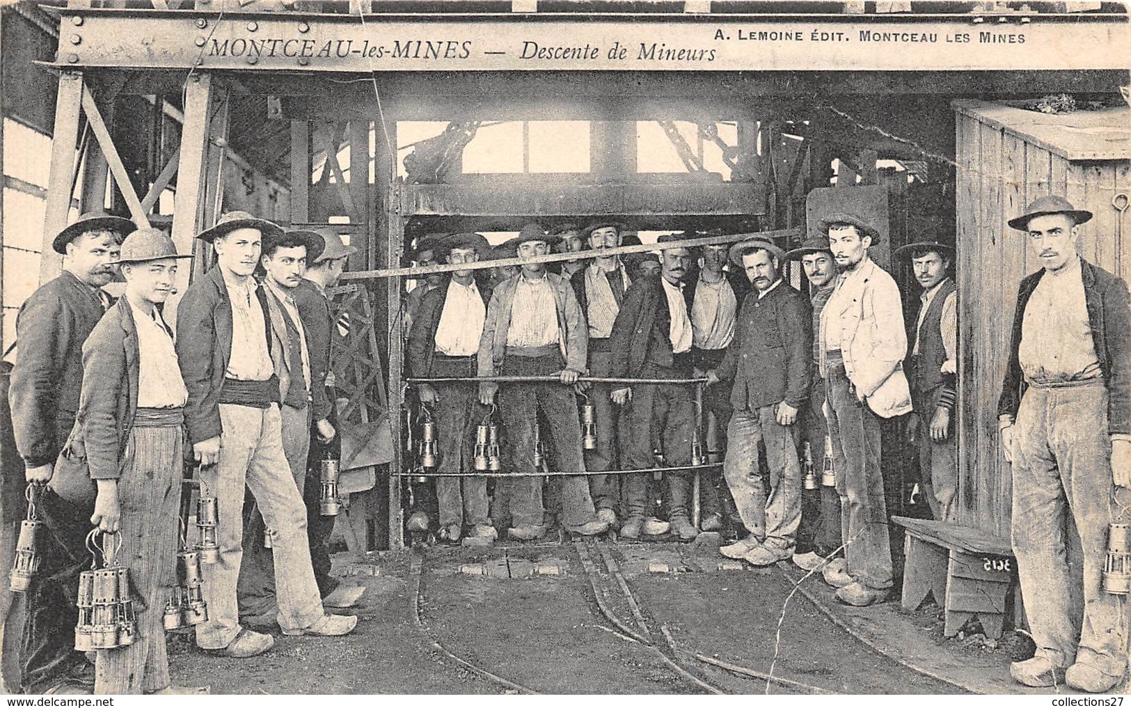71-MONTCEAU-LES-MINES- DESCENTES DE MINEURS - Montceau Les Mines